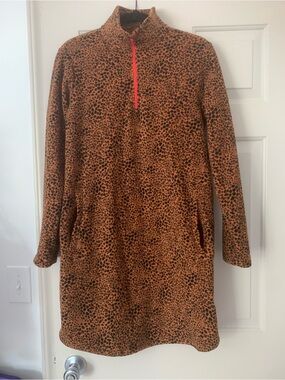 NWOT Land’s End animal print fleece dress